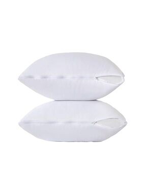 Pillow Protectors Feather-Proof White SQUARE 22x22” (2-pack)